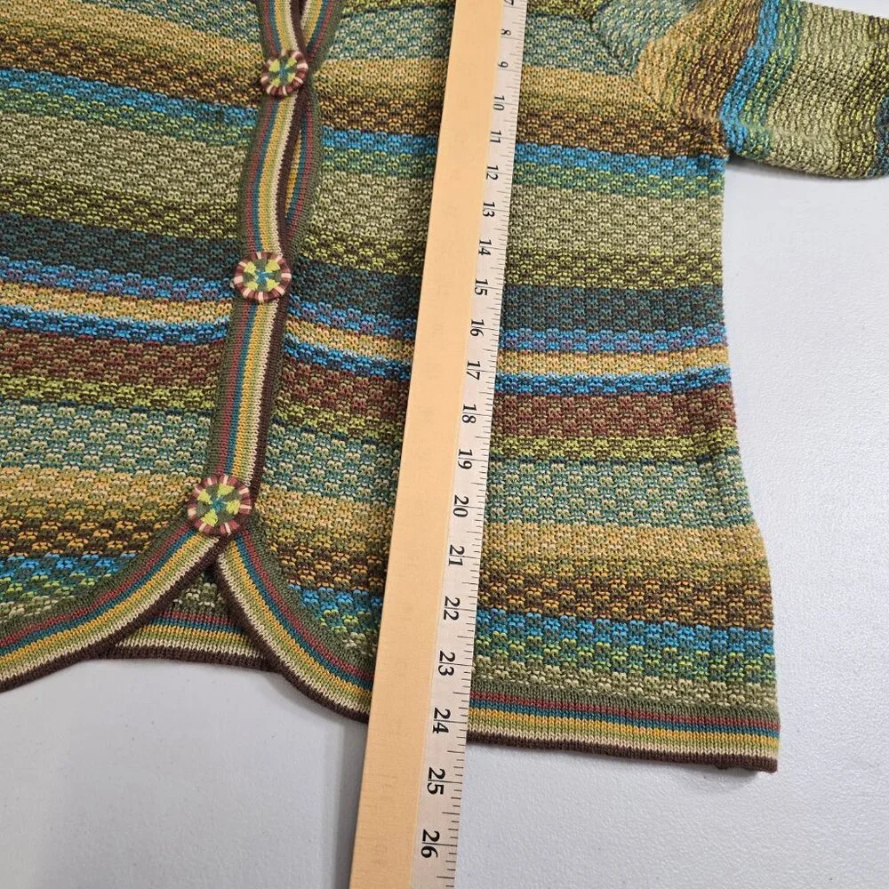 Vintage Koret Womens Cardigan Sweater Jacket Large Cottagecore Long Sleeve Multi
